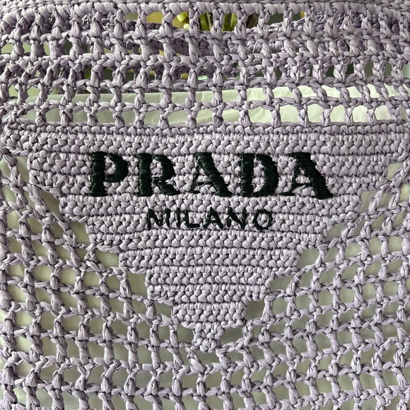 ❌❌SOLD New Prada Raffia Crochet Tote - Picture 8 of 9